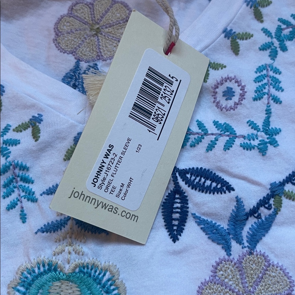 Johnny Was Oriel Flutter Sleeve Top - Picture 2 of 6